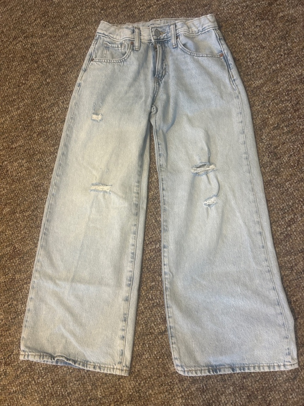 Old Navy Washed Light Blue Relaxed Denim Jeans